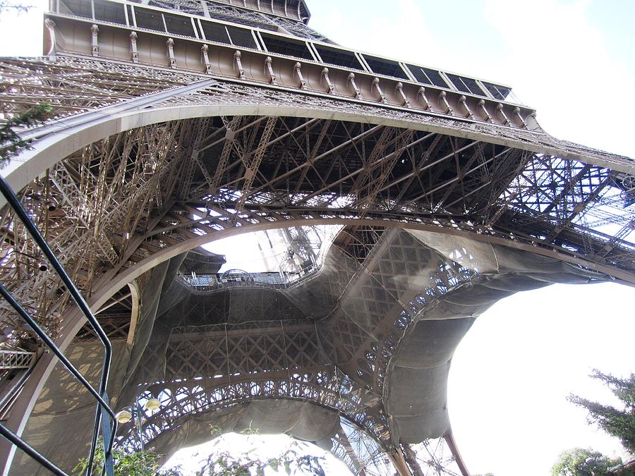Eiffel Tower Tarped in Clouds Paris France Photograph by John Shiron