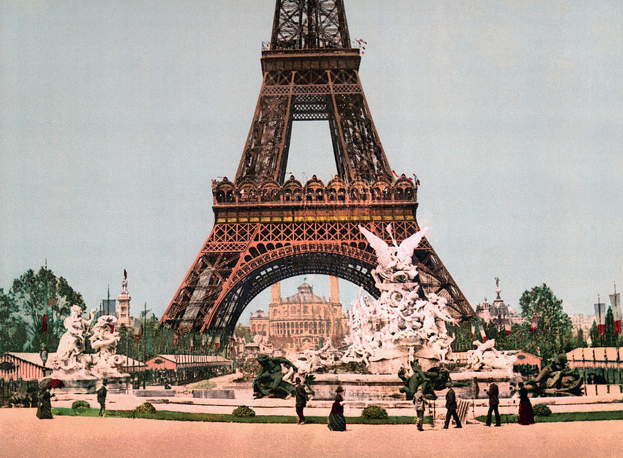 Eiffel Tower - The Exposition Universelle at Paris - 1900 Photograph by War Is Hell Store