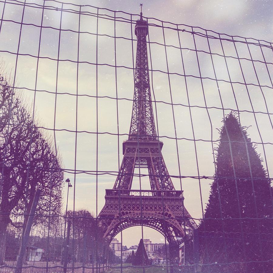 Eiffel Tower Photograph - Eiffel Tower Through Fence by Aurella FollowMyFrench