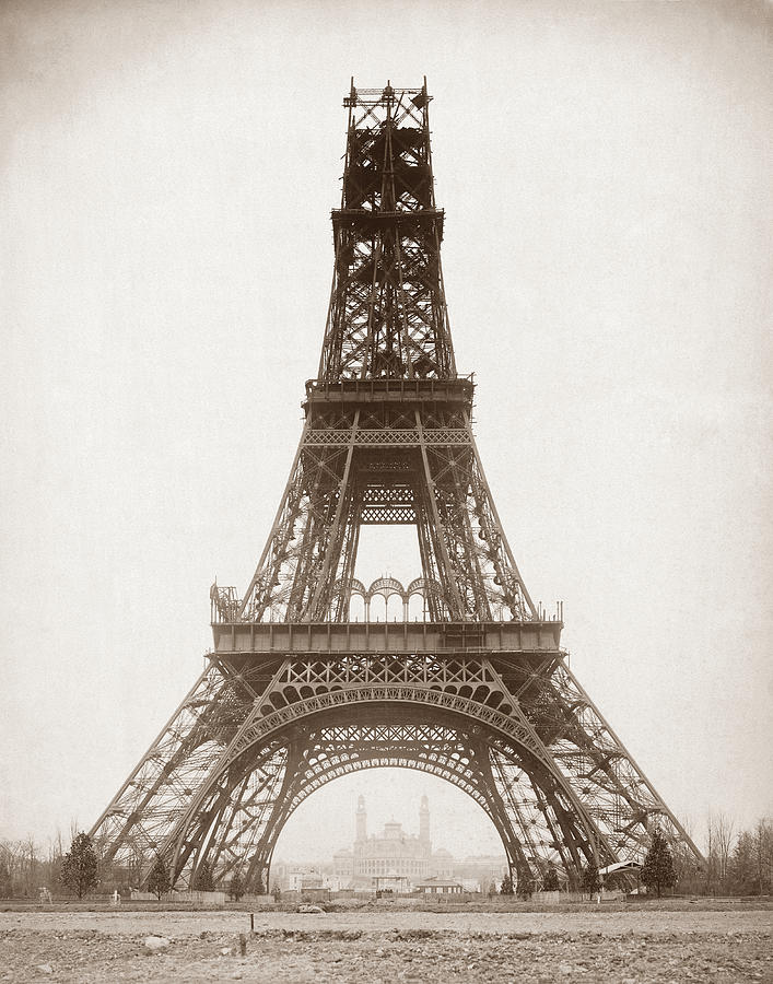 Eiffel Tower Under Construction - 1888 Photograph by War Is Hell Store