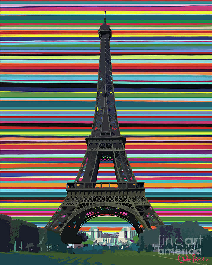 Eiffel tower with lines by Carla Bank Eiffel tower with lines by Carla Bank