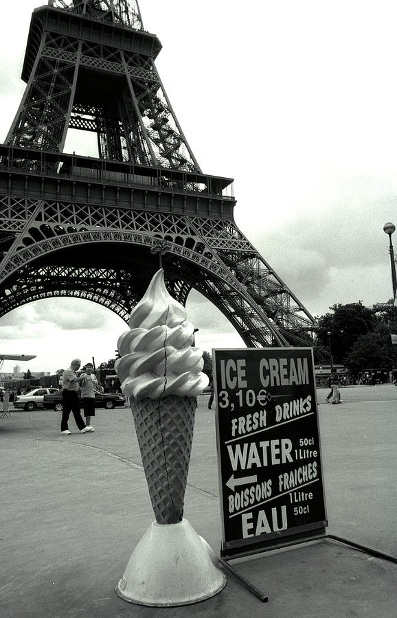 Eiffel With Ice Cream Cone Photograph