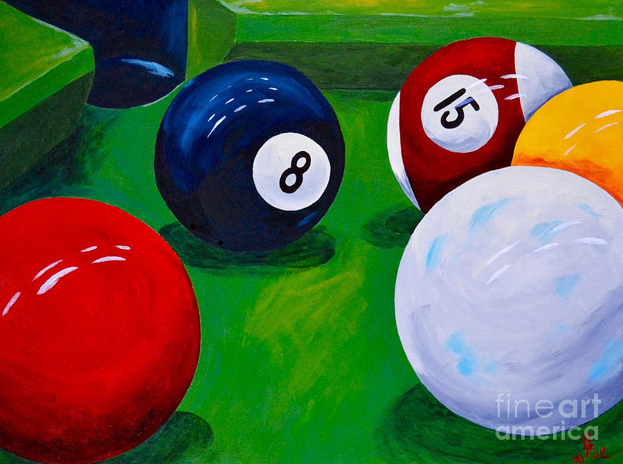 Eight Ball Corner pocket  Painting by Herschel Fall