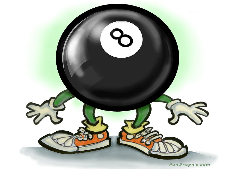 Eightball Greeting Card by Kevin Middleton