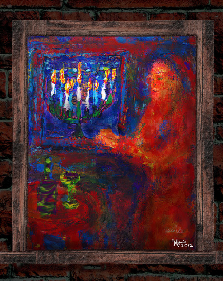 Eighth Day of Chanukah Painting by Michael A Klein