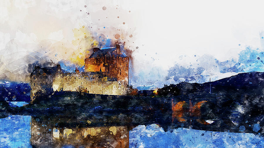 Eilean Donan Castle - 05 Painting by AM FineArtPrints