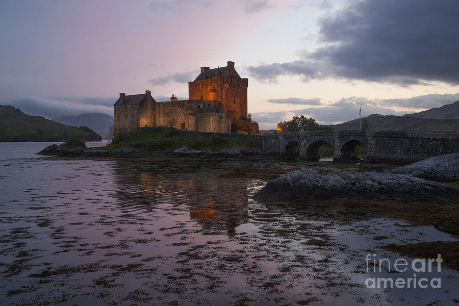 Castle Photograph - Eilean Donan castle by night by Philippe Boite