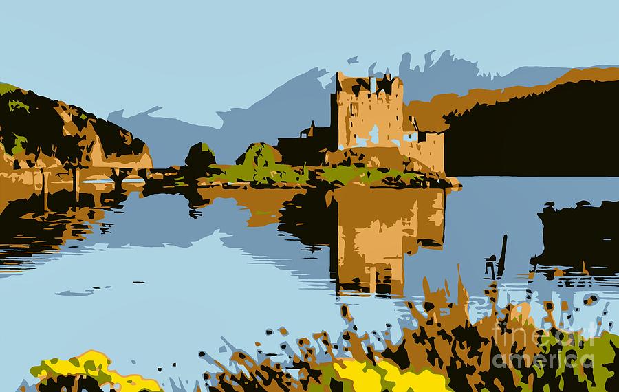 Eilean Donan Castle Digital Art by Heidi De Leeuw