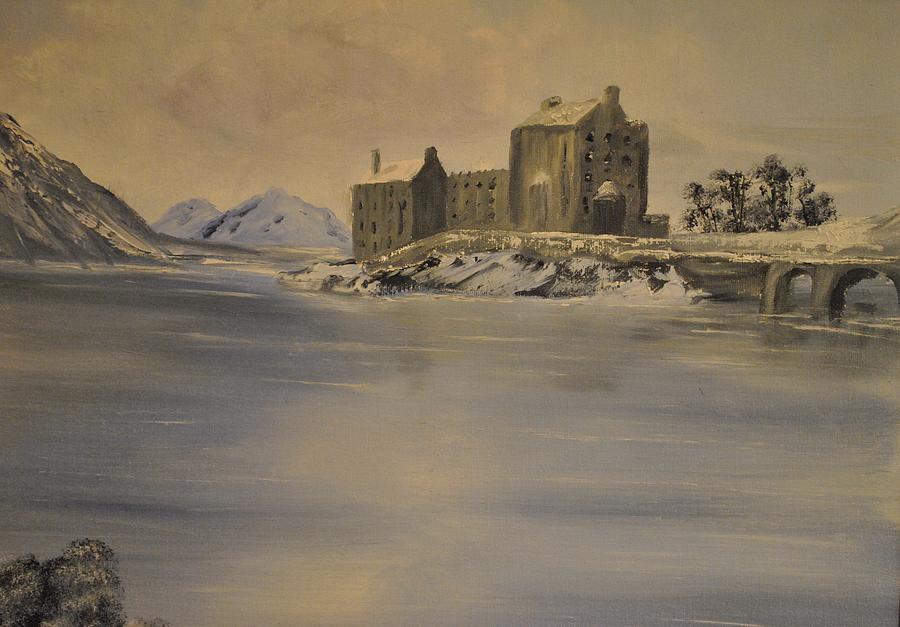 Castle Painting - Eilean Donan Castle by James Higgins