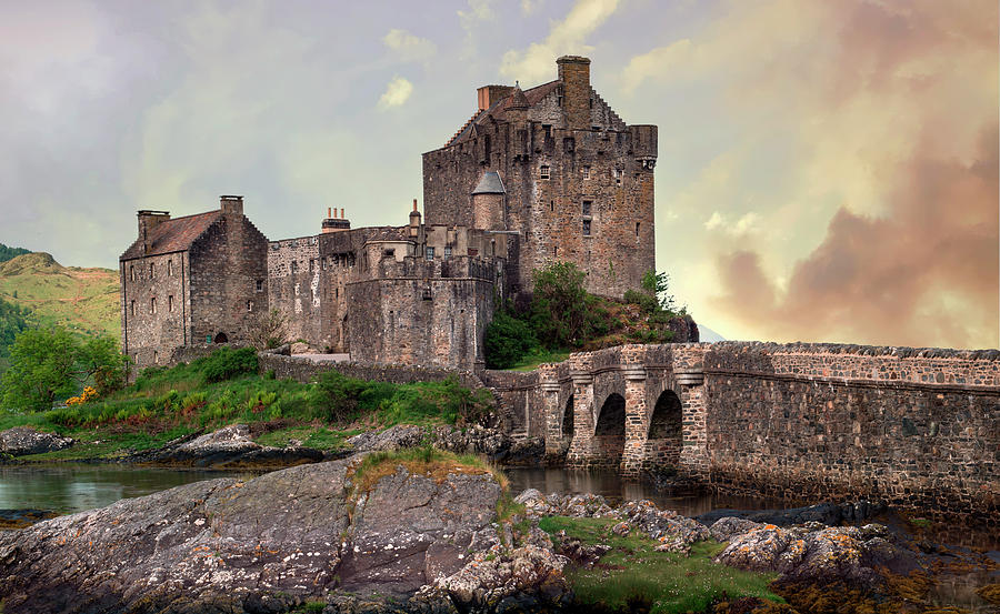 Eilean Donan Castle on a sunny day Photograph by Jaroslaw Blaminsky