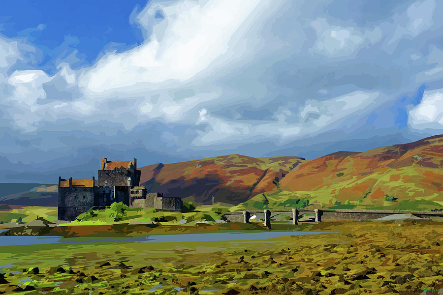 Castle Digital Art - Eilean Donan Castle, Scotland by Brian Shaw