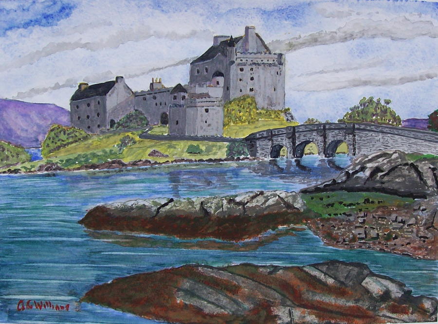 Castle Eilean Art Fine Williams Tony Scotland by Donan - America Painting