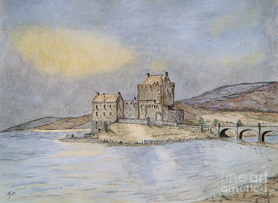 Eilean Donan Castle Painting by Yvonne Johnstone