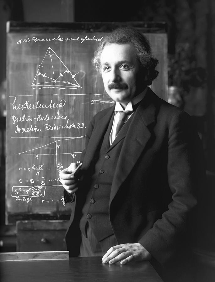 Einstein Theory On The Chalkboard Photograph by Daniel Hagerman