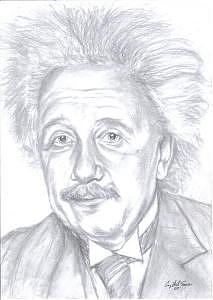 Portrait Drawing - Einstein by Crystal Sons Portrait Drawing - Einstein by Crystal Sons