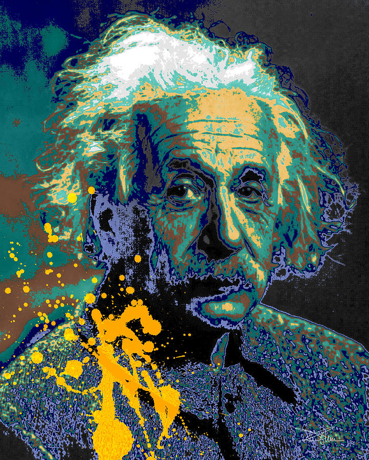 Einstein Green Painting by Piro | Fine Art America