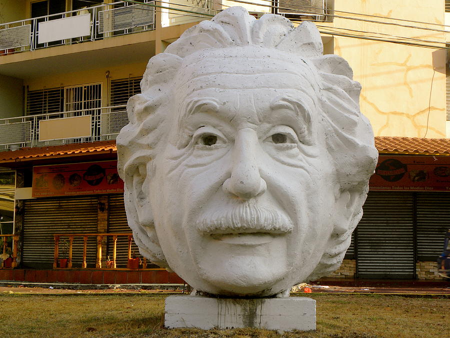 Einstein Head Sculpture in Panama Photograph by Anna Maria Virzi | Pixels