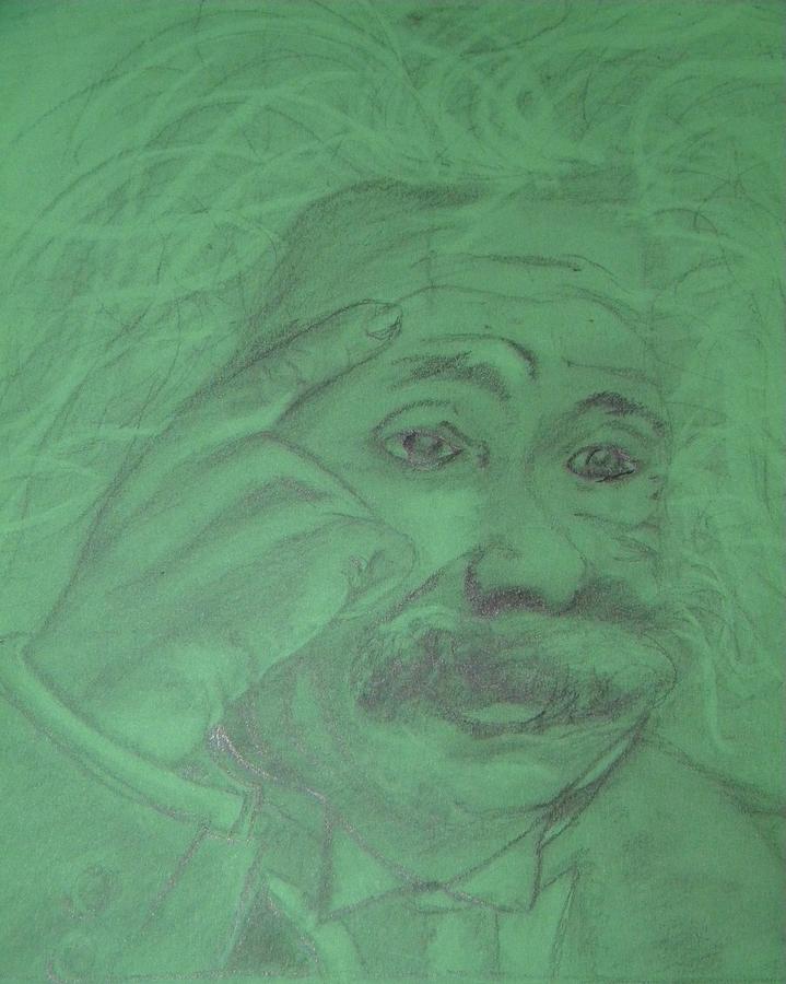 Einstein Drawing by Manuela Constantin
