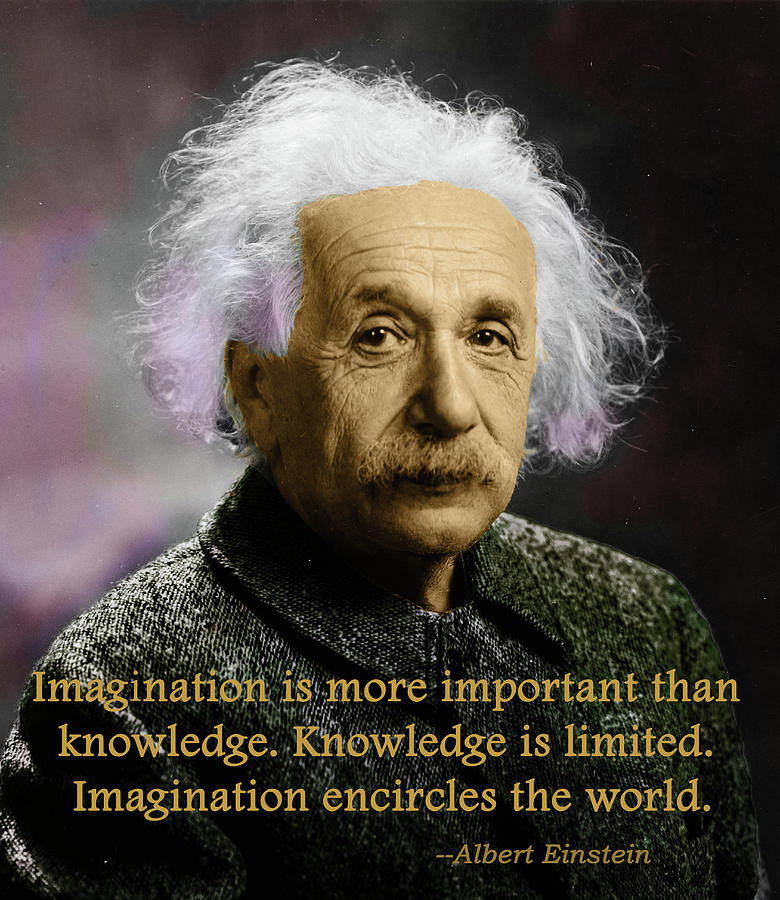 Einstein on Imagination Photograph by C H Apperson