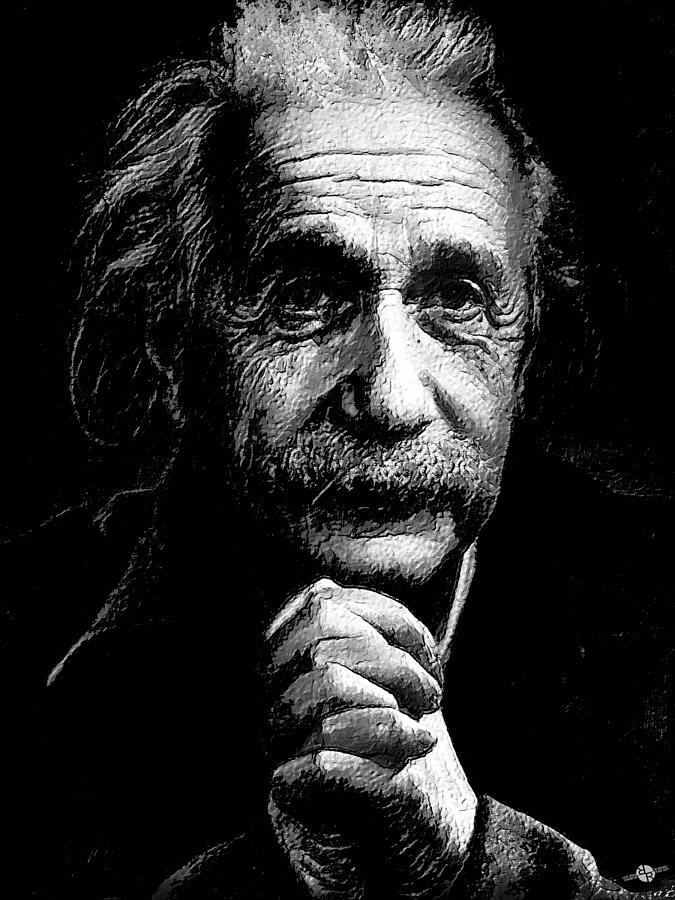 Einstein Painting by Tony Rubino