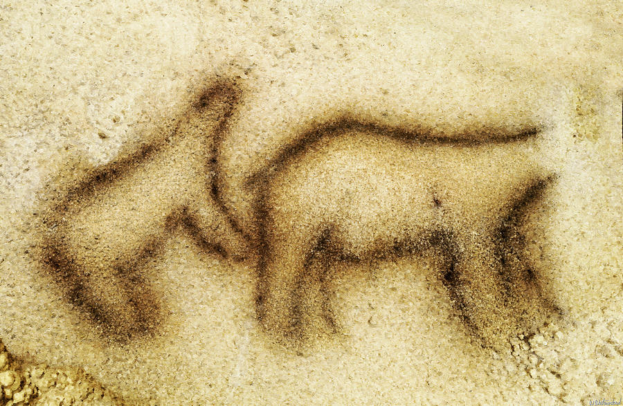 Prehistoric Digital Art - Ekain Cave Bears by Weston Westmoreland