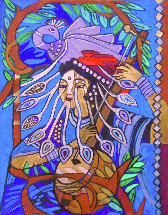 Peacock Painting - Ektera-First String by Denise Weaver Ross Peacock Painting - Ektera-First String by Denise Weaver Ross