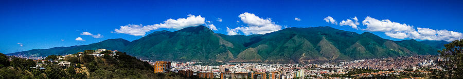 Miranda Photograph - El Avila and Caracas panorama by Juan Carlos Lopez