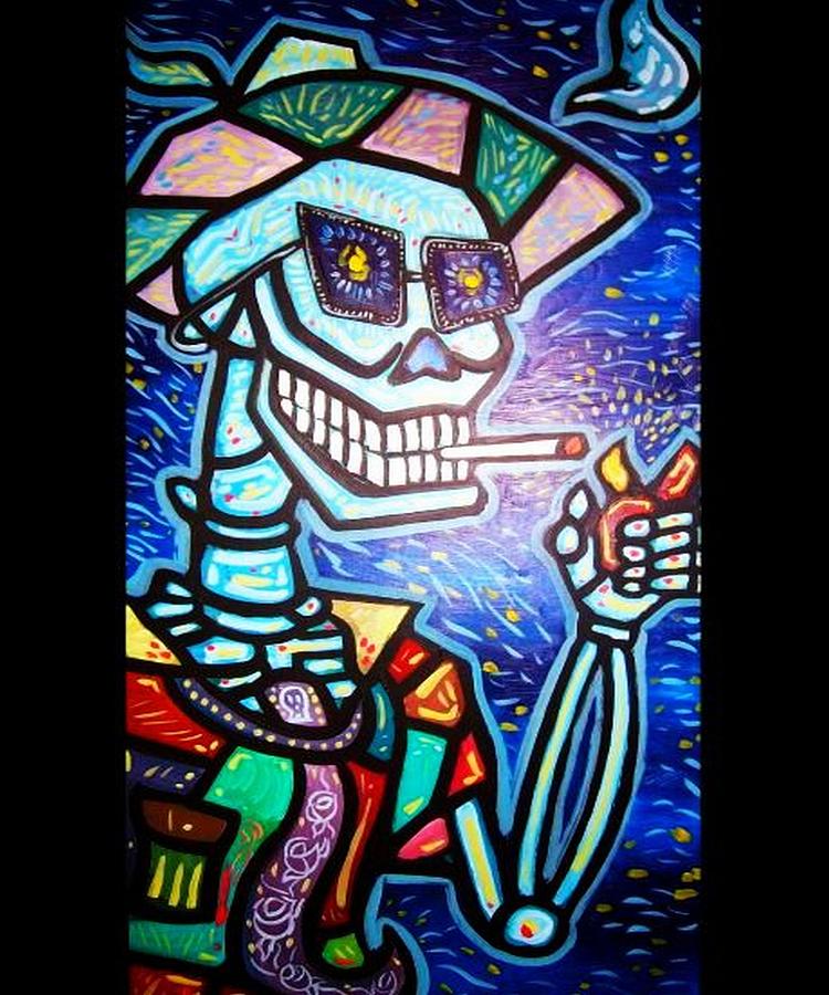 El Borracho De Muerte Painting by Oscar Galvan