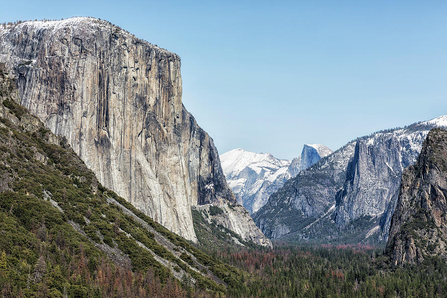 El Capitan, Half Dome And Sentinel Rock From Tunnel View Photograph