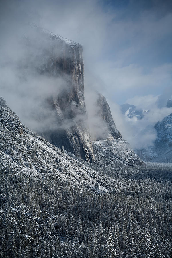 Landscape Photograph - El Capitan in Clouds by Rick Strobaugh