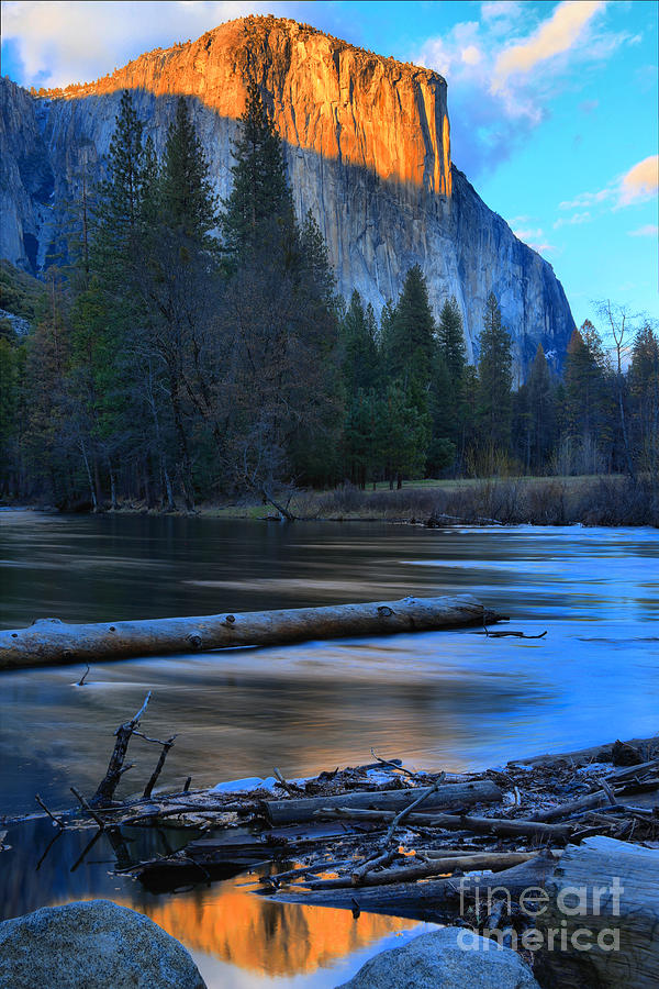 El Capitan Sunset Reflections Photograph by Adam Jewell