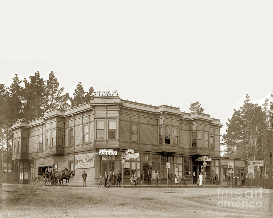 Bakery Photograph - El Carmelo Bakery and Restaurant, Central Market, W.M. Hollenbec by Monterey County Historical Society