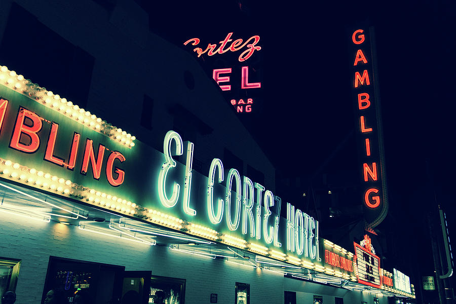 El Cortez Hotel at Night Photograph by SR Green