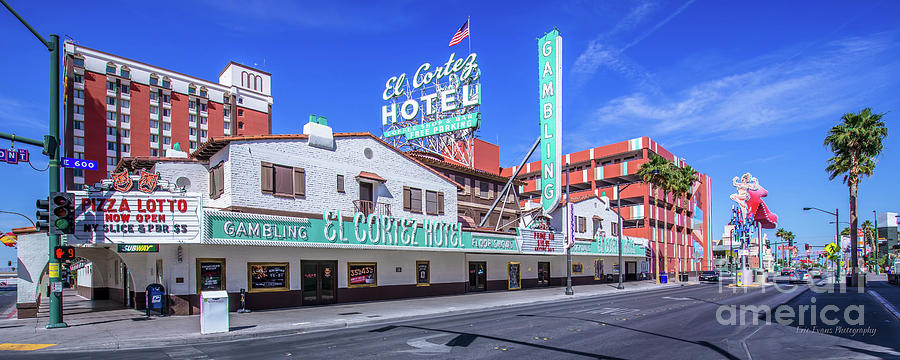 El Cortez Hotel Photograph - El Cortez Hotel on Fremont Street 2.5 to 1 Ratio by Aloha Art