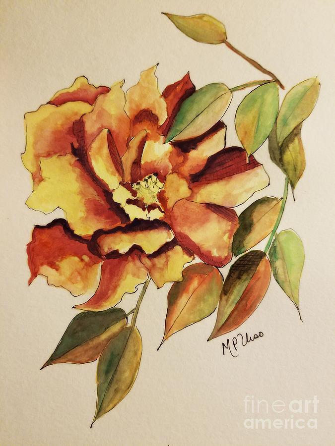 El Fuego de la Rosa Painting by Maria Urso