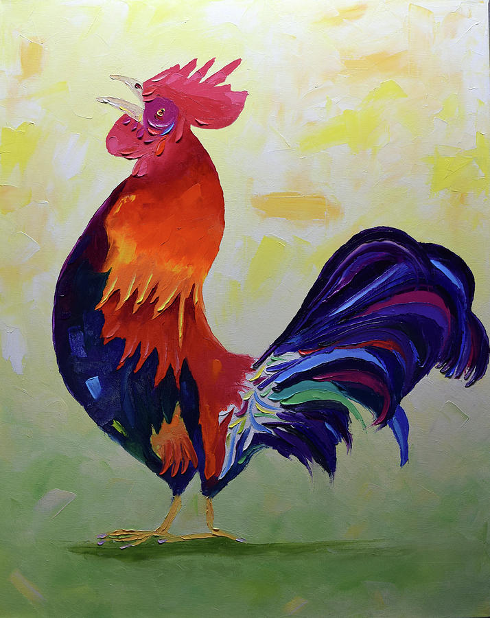 El Gallo Cantor Painting by Arturo Garcia