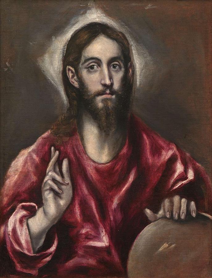 EL GRECO AND WORKSHOP Jesus Christ 1608 - 1614. Painting by El Greco ...