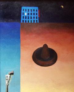 Collage Mixed Media - El Hotel Azul by Peter Stephen Wise Collage Mixed Media - El Hotel Azul by Peter Stephen Wise