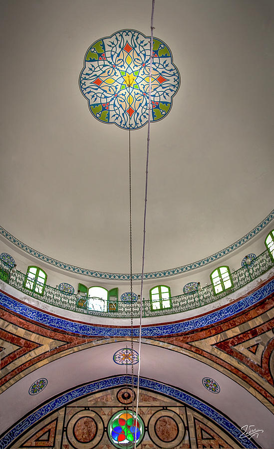 El Jazzar Mosque Ceiling Photograph by Endre Balogh