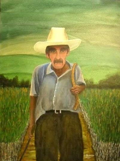 El Jibaro Painting by Edwin Alverio