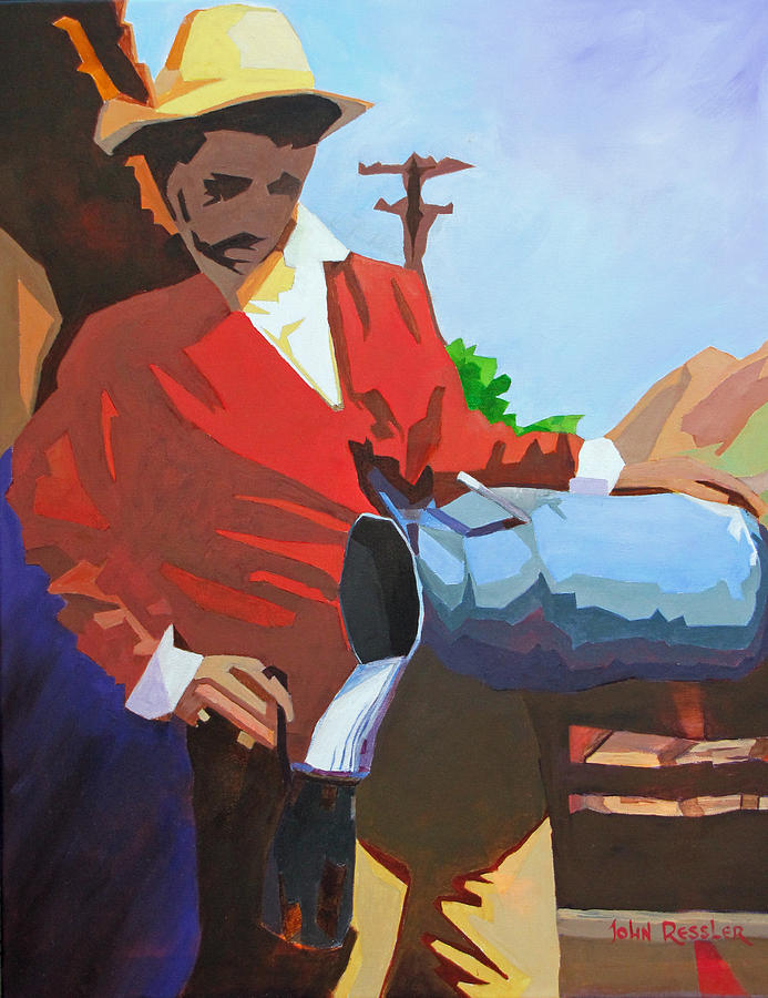 El Lechero Painting by John Ressler