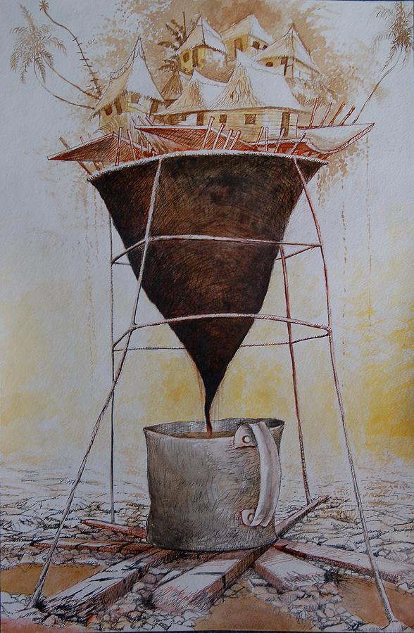 El mejor cafe Mixed Media by Arnaldo Ladron de Guevara El mejor cafe Mixed Media by Arnaldo Ladron de Guevara