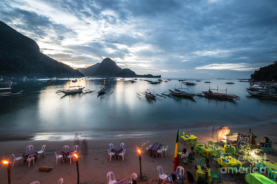 El Nido beach bars in Palawan Photograph by Didier Marti