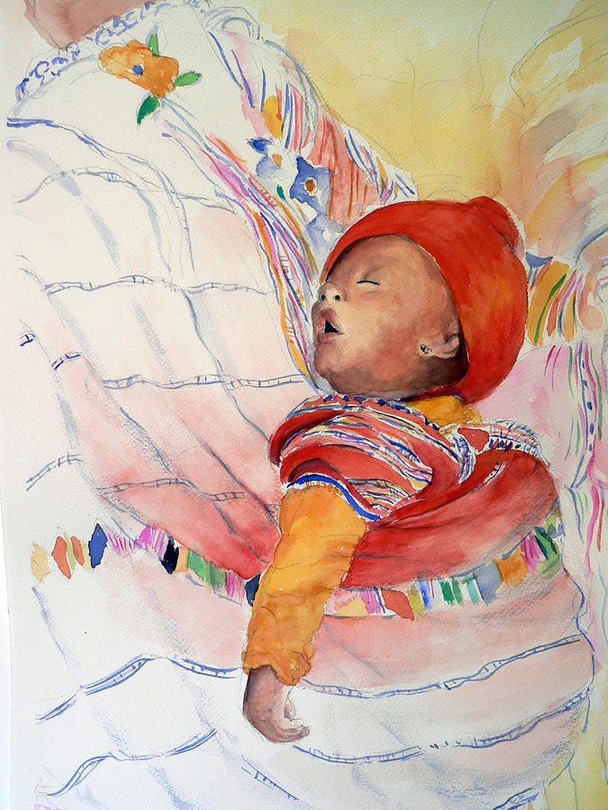 El Nino Durmiendo Painting by Myra Evans