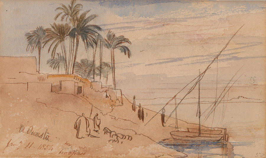El Ousta Drawing by Edward Lear