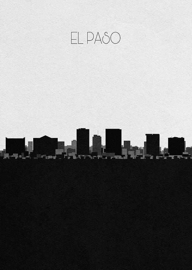 El Paso Digital Art - El Paso Cityscape Art by Inspirowl Design