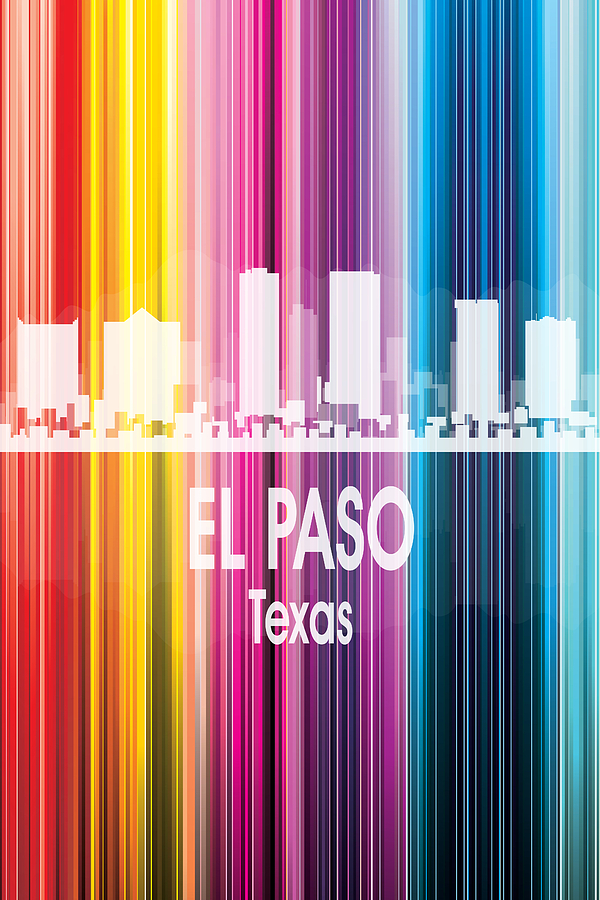 El Paso TX 2 Vertical Digital Art by Angelina Tamez
