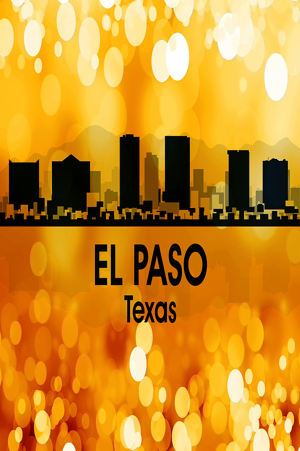 El Paso TX 3 Vertical Digital Art by Angelina Tamez