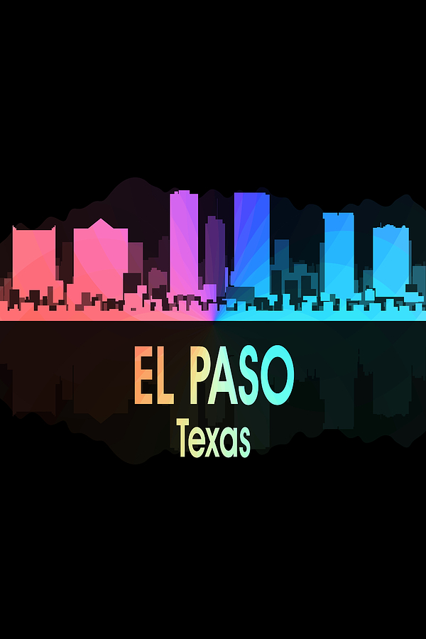 El Paso TX 5 Vertical Digital Art by Angelina Tamez