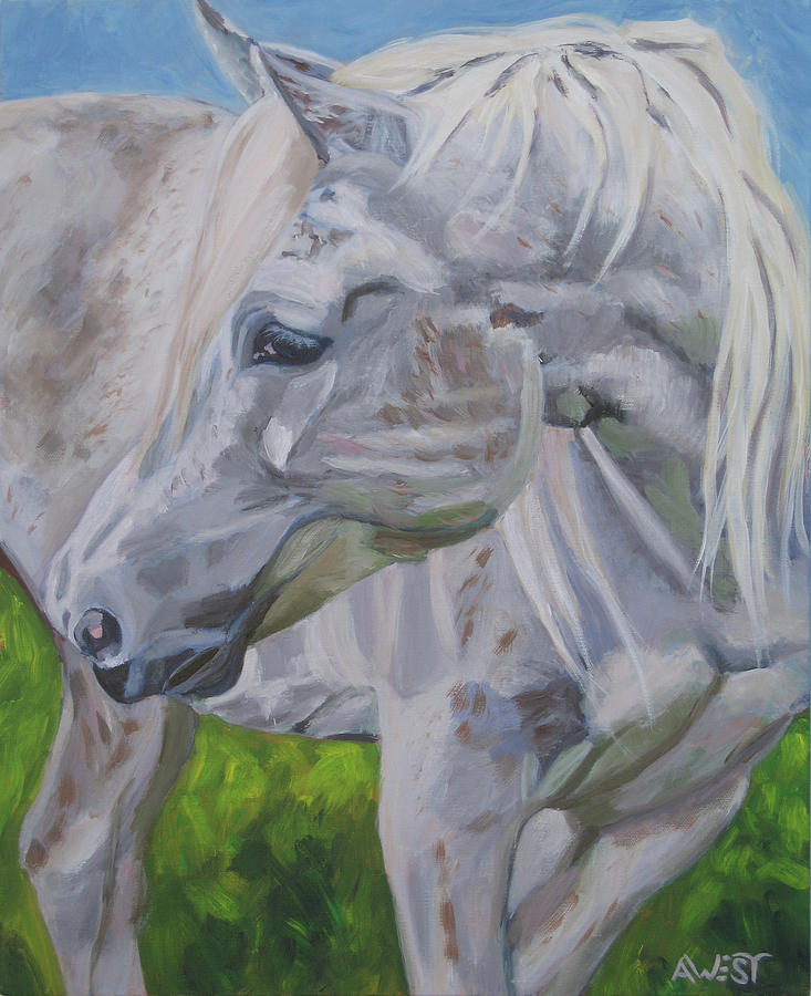 Horse Painting - El Pine by Anne West